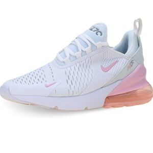 Kids Size 4 Nike Air Max 270 White and Pink Sneakers
